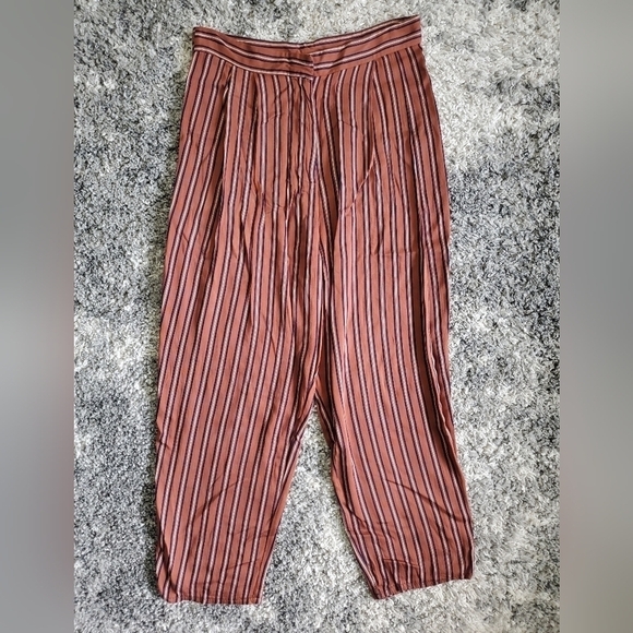 Bundle Only: ASOS Women's Brown Striped Viscose Soft   Casual Pants SZ 8. - Picture 1 of 10